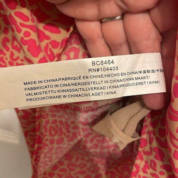 ✨J.O.A Ruched Minidress Pink Leopard Dress, NWT - Picture 8 of 11